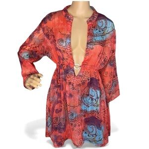 Creations Swim Cover Colorful Orange Red Blue Purple Size L/XL